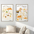 Map of Makkah & Madina - Without Frame Only Photo