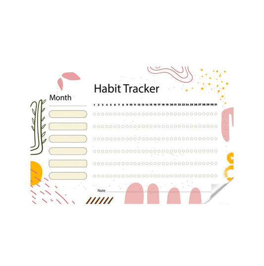 Habit Tracker Transparent Sticker Planner | With Dry Erase Marker