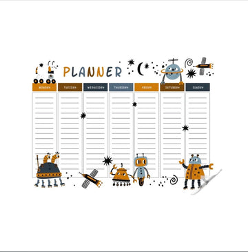 Animated Weekly Transparent Sticker Planner | With Dry Erase Marker