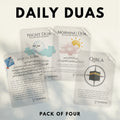 Dua for Daily Life Wall Stickers | Set Of 4 Islamic Daily Essentials